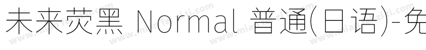 未来荧黑 Normal 普通(日语)字体转换